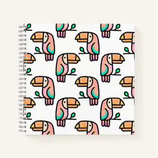Carnet joli cadeau d'animal oiseau toucan tropical pour l