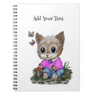 Carnet Joli Chat Chaton et Papillon