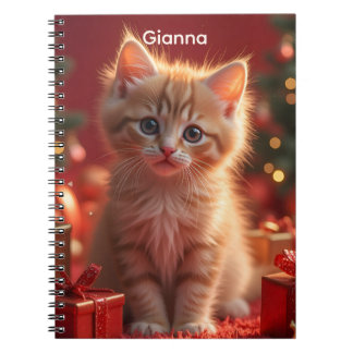 Carnet Joli Chat de Noël