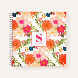 Carnet Joli Chic Monogramme Floral