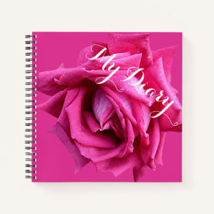 Carnet Joli chic rose rose fleur boho fleurie