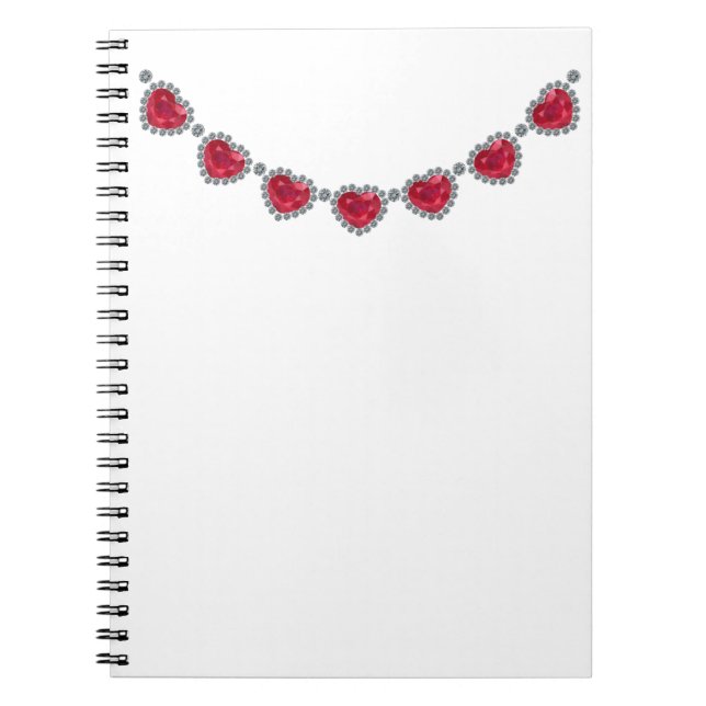 Carnet Joli collier de rubis de femme (Devant)