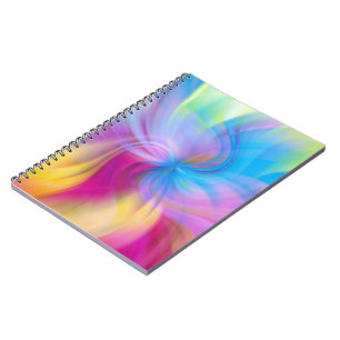 Carnet Joli coloré moderne tendance rose bleu torse