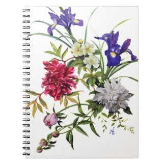 Carnet Joli dossier de fichier de fleurs décoratives