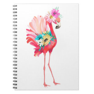 Carnet Joli et beau flamand rose mexicaine avec
