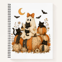 Joli fantôme d'Halloween effrayant avec des chats