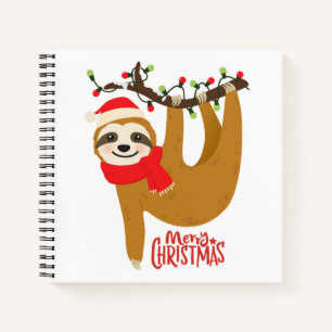 Carnet Joli Joyeux Noël Santa Paresseux