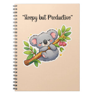 Carnet Joli koala endormi sur une branche d'eucalyptus Ka