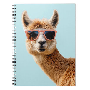Carnet Joli Lllama Avec Lunettes De Soleil Sur
