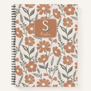 Carnet Joli marmite floral Monogramme