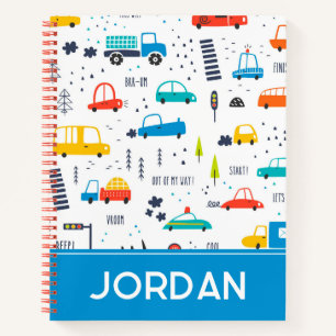 Carnet Joli Motif coloré de la circulation automobile