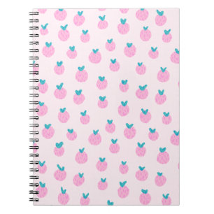 Carnet Joli motif de fraise rose - Fille kawaii