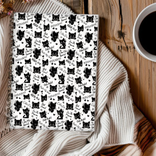 Carnet Joli motif d'Halloween de chat noir pour les amate