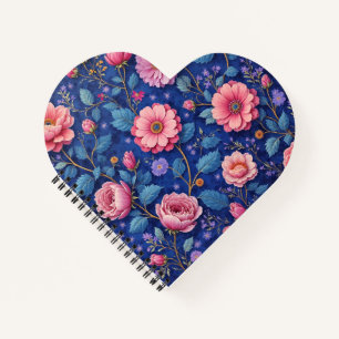 Carnet Joli motif floral rose