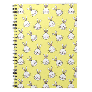Carnet Joli Motif lapin blanc de Pâques