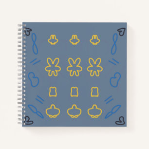 Carnet Joli motif minimaliste pastel Kawaii
