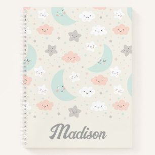 Carnet Joli Motif Pastel Sky souriant