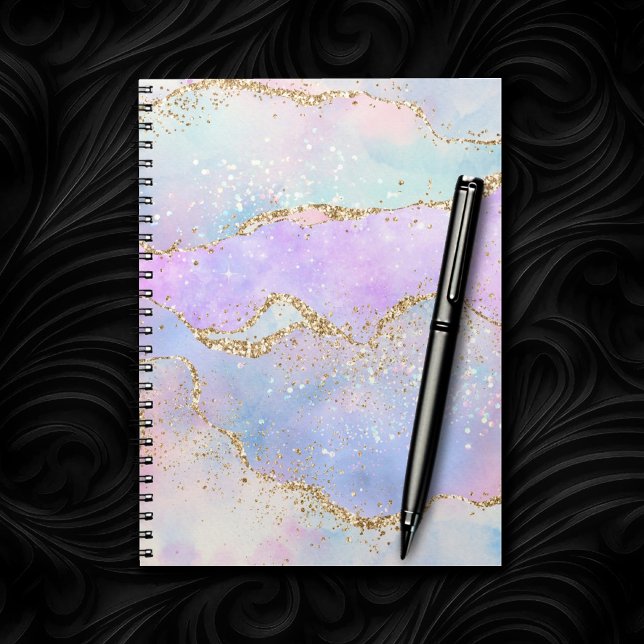Carnet Joli Pastel Agate | Aquarelle de la veine Parties  (Créateur téléchargé)