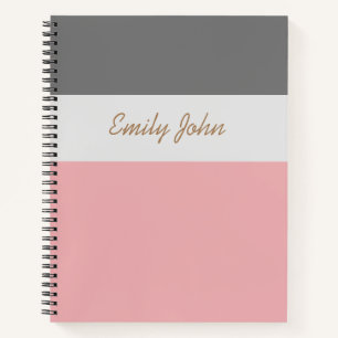 Carnet Joli rose et gris