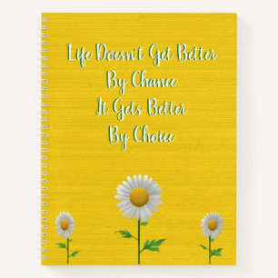 Carnet Joli Sunflower Life Citation de l'auteur