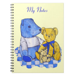 Carnet joli tableau d'ours en peluche