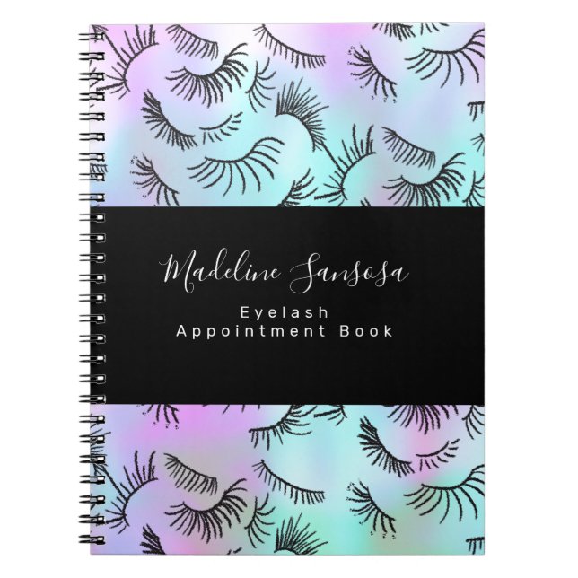 Carnet Joli Technicien Eyelash Pastel Eyelashes Doodles (Devant)
