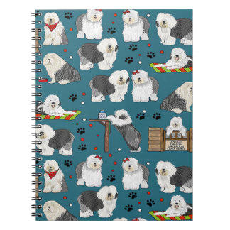 Carnet Joli Vieux Motif de chien de chien anglais, cadeau