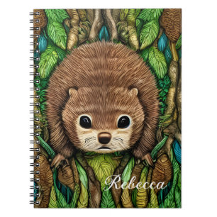 Carnet Jolie adorable petit bébé castor