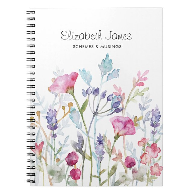 Carnet Jolie aquarelle Fleurs et baies (Devant)