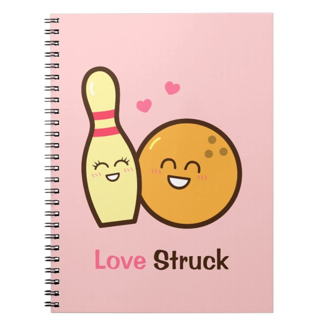 Carnet Jolie balle de bowling amusant et l'amour de l'épi (Devant)
