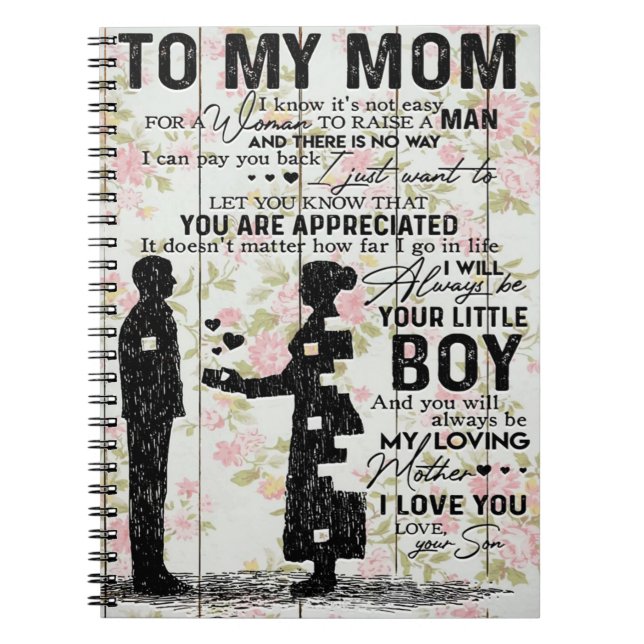 Carnet Jolie Citation À Ma Mère, Maman Présente (Devant)