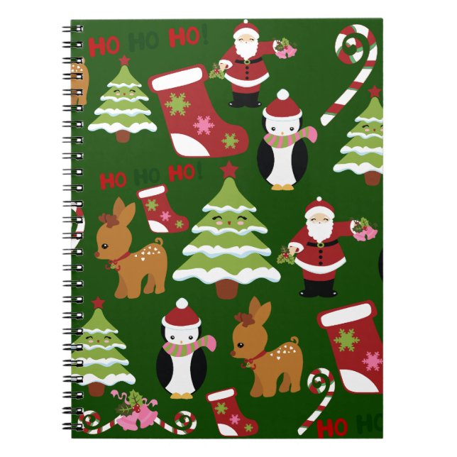 Carnet Jolie conception collage de Noël avec Père Noël (Devant)