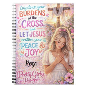 Carnet Jolie Fille Inspirante Florale Chrétienne Jésus