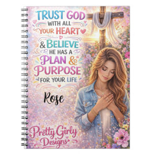 Carnet Jolie Fille Inspirante Florale Chrétienne Jésus
