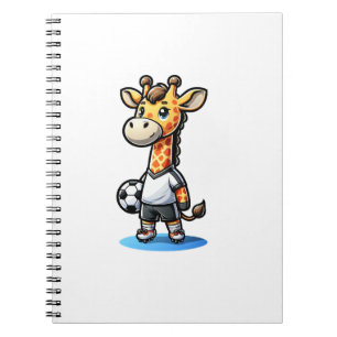 Carnet Jolie Giraffe Joueuse De Football.