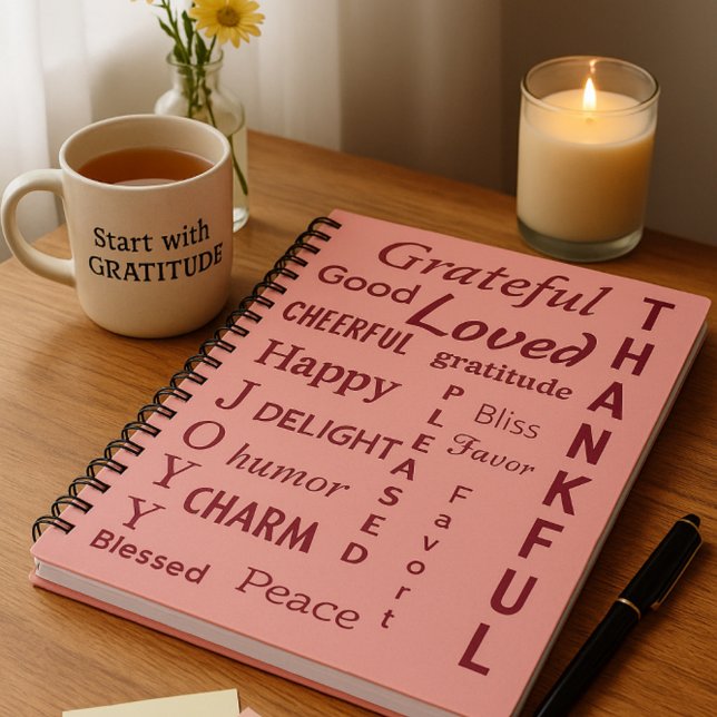Carnet Jolie gratitude rose (Créateur téléchargé)