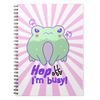 Carnet Jolie grenouille en colère kawaii cadeau starburst
