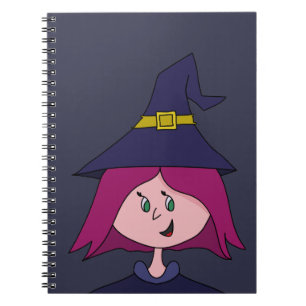 Carnet Jolie jeune sorcière Halloween
