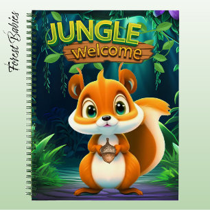 Carnet Jolie jungle de bienvenue aux écureuils boisées fa