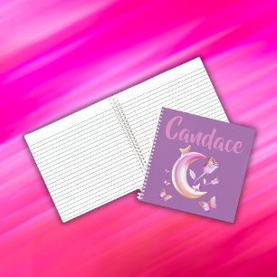 Carnet Jolie Lune, Papillon, Floral - Monogramme