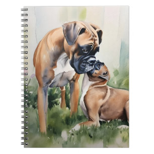 CARNET JOLIE MOMME ET CHIENS BÉBÉ BOXER