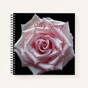 Carnet Jolie rose rose rose fleur noir boho tendance