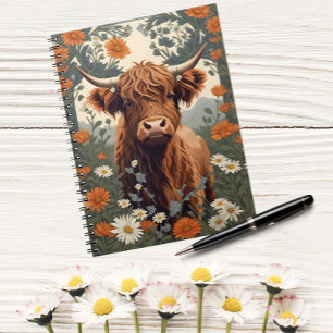 Carnet Jolie vache Vintage Highland