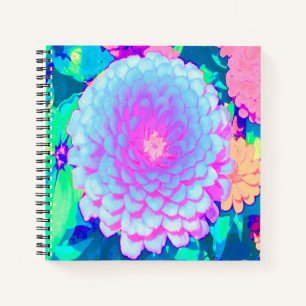 Carnet Jolie Zinnia violette et rose dans le jardin d'été
