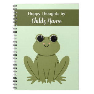 Carnet Jolies Pensées Joyeuses de Grenouille Verte Person