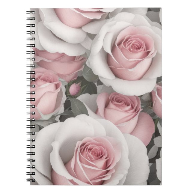 Carnet Jolies roses roses et blanches (Devant)