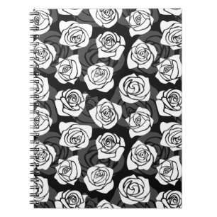 Carnet Jolies roses Vintages en noir et blanc