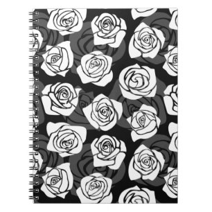 Carnet Jolies roses Vintages en noir et blanc