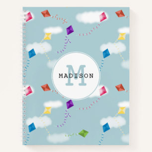 Carnet Jolis Cerfs-Volants Multicolores Enfants Monogramm