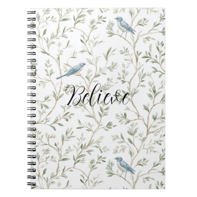 Carnet Jolis Oiseaux Bleus Croient (Devant)